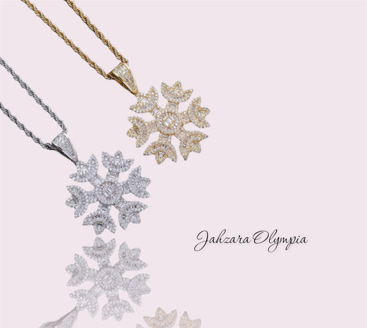 “Icy Snowflake Pendant” Necklace